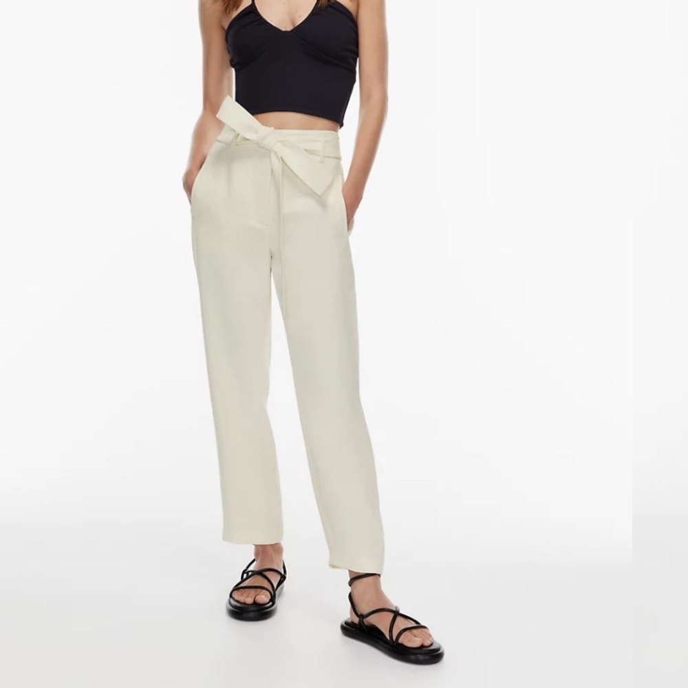 Wilfred Tie Front Pant in BLACK